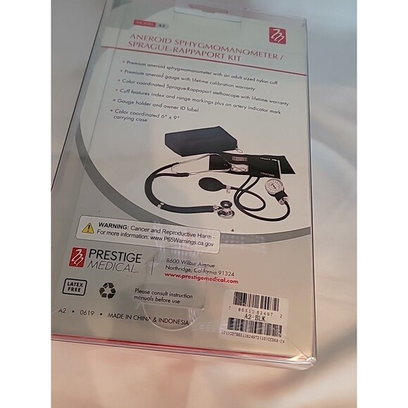 PRESTIGE A2-BLK ANEROID SPHYGMOMANOMETER / SPRAGUE-RAPPAPORT KIT New - Picture 15 of 15